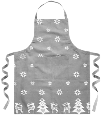 Grey Christmas Apron - Ragged Rose Billy Fir Apron, Silver Grey (400x400), Png Download