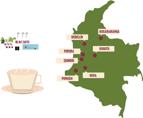 Mapa De Trilladoras En El País - Mapa Cafetero De Colombia (700x522), Png Download