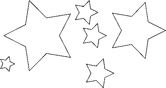 Dibujo De 6 Estrellas Para Colorear - Dibuixos Estrelles Per Pintar (600x470), Png Download