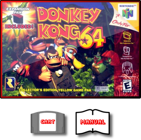 Donkey Kong 64 Donkey Kong - Donkey Kong 64 Nintendo 64 N64 (480x479), Png Download