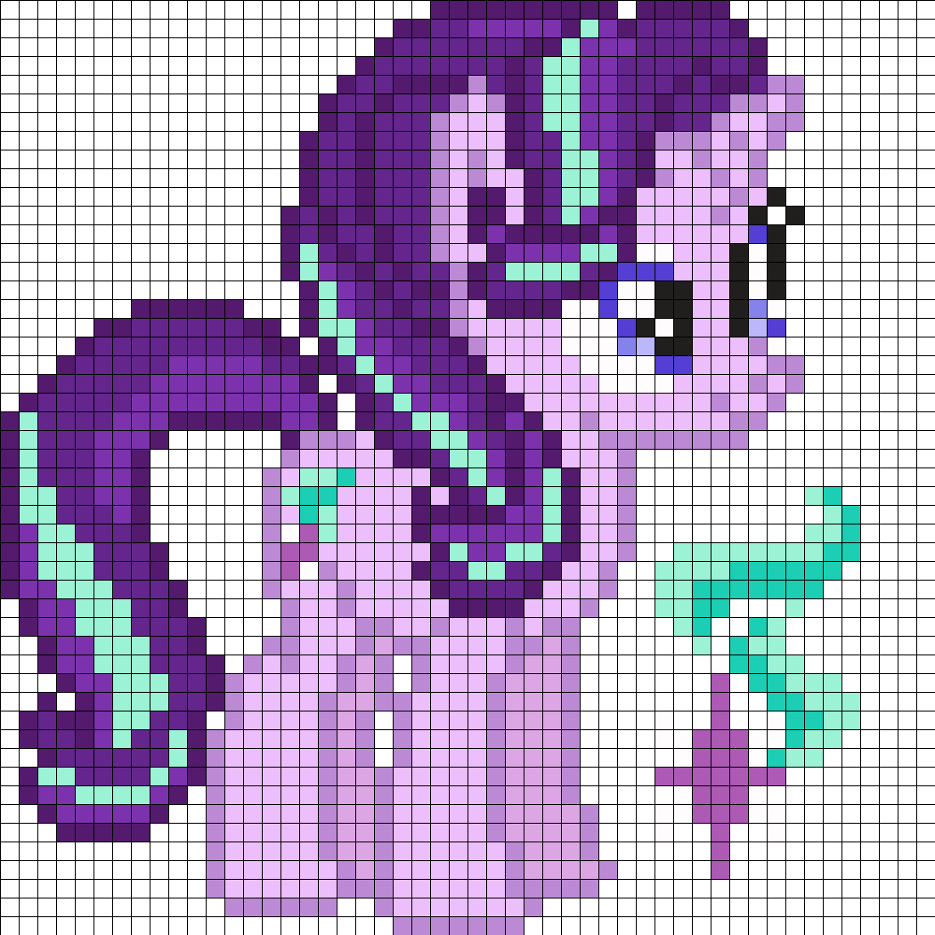 Starlight Glimmer Perler Bead Pattern / Bead Sprite - Starlight Glimmer Minecraft (1050x1050), Png Download
