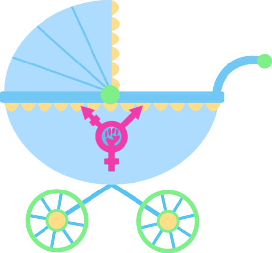 Feminism And Motherhood - Baby Stroller Clipart (550x510), Png Download