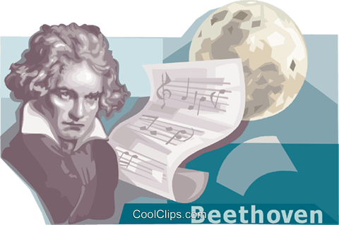 Ludwig Van Beethoven Royalty Free Vector Clip Art Illustration - Ludwig Van Beethoven (480x319), Png Download