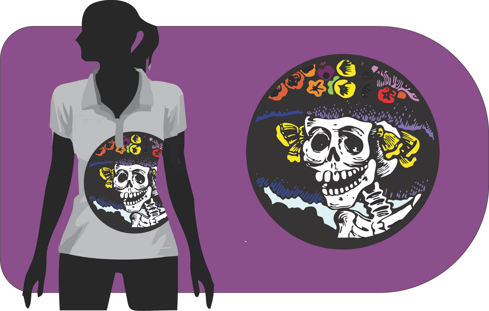 Playera Muertos - Skull Snaps Vinyl Record (1600x1019), Png Download