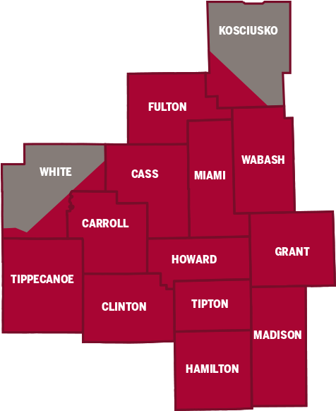 Iu Kokomo Service Region Map - Diagram (600x600), Png Download