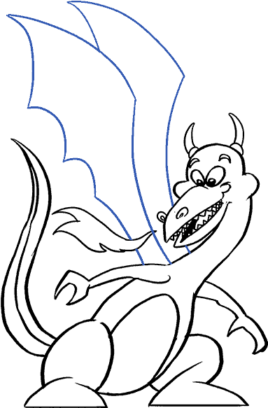 How To Draw A Cartoon Dragon Easy Drawing Guides - Drawing (678x600), Png Download