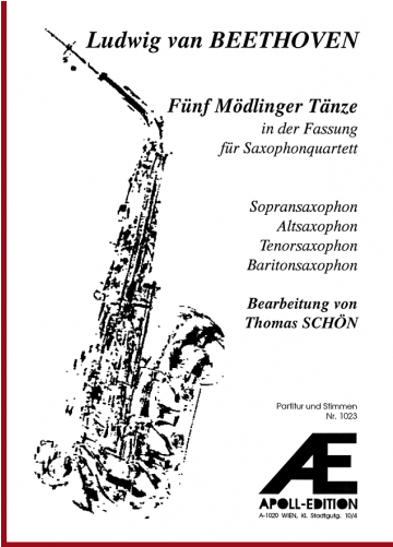 Beethoven Ludwig Van - Quattro-fonia For Saxophone Quartet (500x500), Png Download