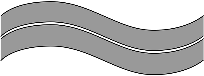 Graphic Road Solid Line Marking Traffic St - Carretera Dibujo Horizontal Png (680x340), Png Download