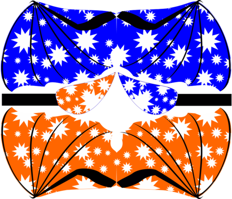 Blue And Orange Dragon Wings Fabric By Pamelachi On (470x403), Png Download
