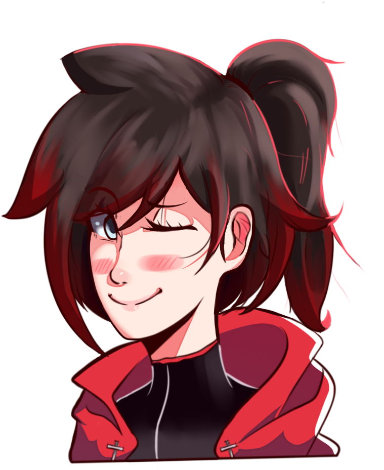 Fan Artruby With A Ponytail Is Something I Think We - Rwby (1056x982), Png Download