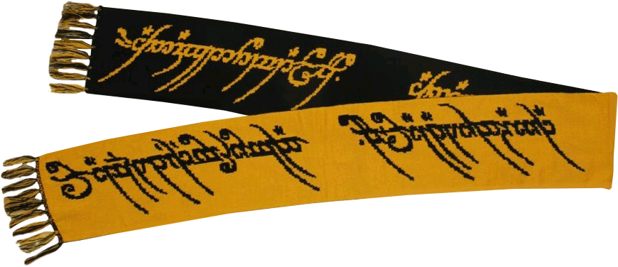 Lord - Lord Of The Rings: The One Ring - 6-foot Knit Scarf (870x376), Png Download