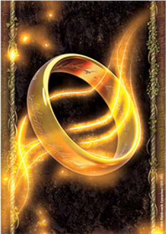 Lord Of The Rings - Lord Of The Rings The One Ring Art Sleeves (50 Sleeves) (736x460), Png Download