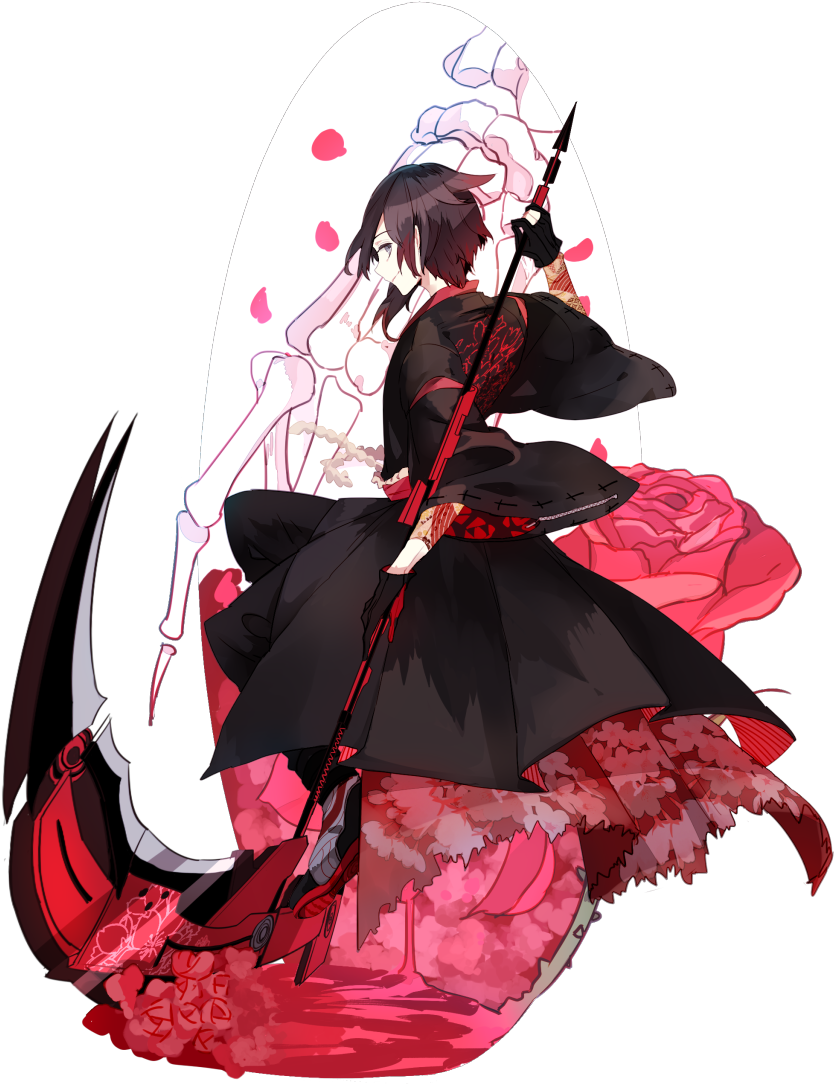 • Ruby Rose Rwby Japanese Style Weiss Schnee Milk-puppy - Ruby Rose Rwby No Background (1280x1280), Png Download