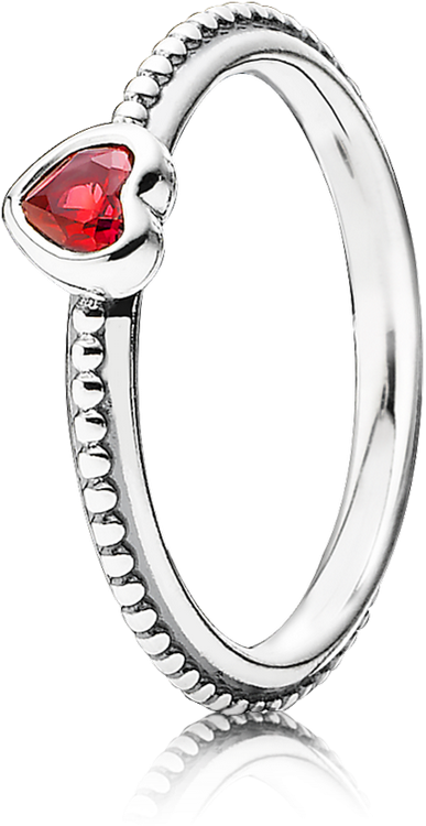 One Love Ring, Scarlet Synthetic Ruby - Pandora One Love Ring Red (999x999), Png Download