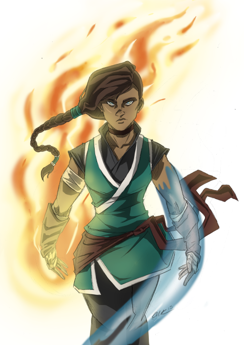 Inspired By This Red Lotus Korra Fanart - Cartoon (500x707), Png Download
