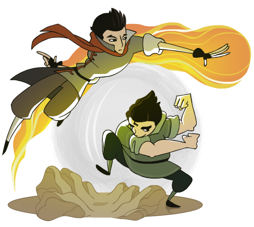 Mako And Bolin From The Legend Of Korra - Cartoon (640x470), Png Download