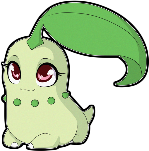 Chikorita - Png Chikorita (600x611), Png Download