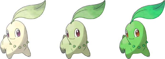 Chikorita Colours - Pokemon Chikorita (750x250), Png Download