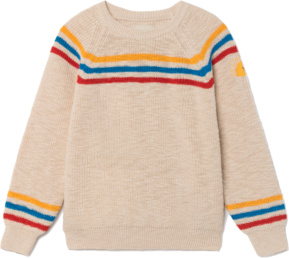 White Knitted Jumper - Bobo Choses Knitted Jumper (1050x1575), Png Download