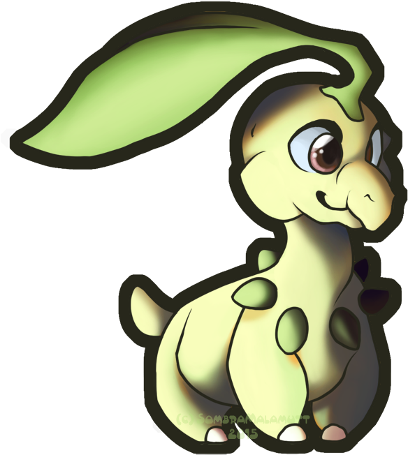 Chikorita - Cartoon (750x750), Png Download