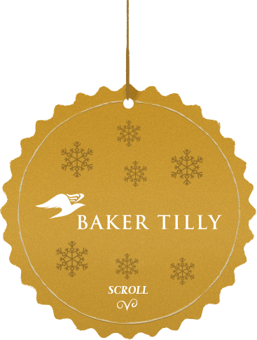 Holiday Card 2014, Please Scroll Down - Gold Star Seal (367x485), Png Download