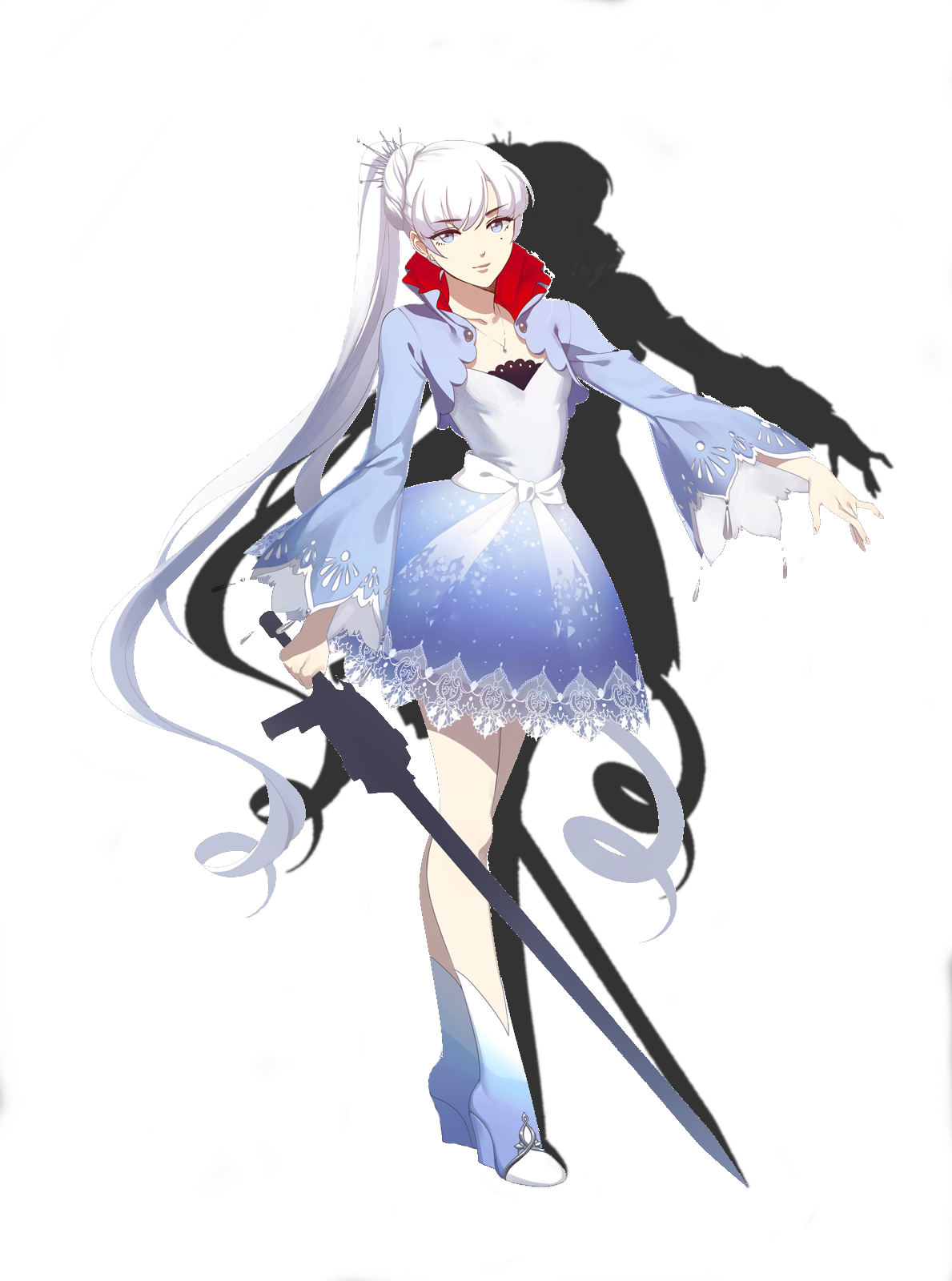Ask - - Anime Rwby White Weiss Schnee Cosplay Costume Uniform (1189x1600), Png Download