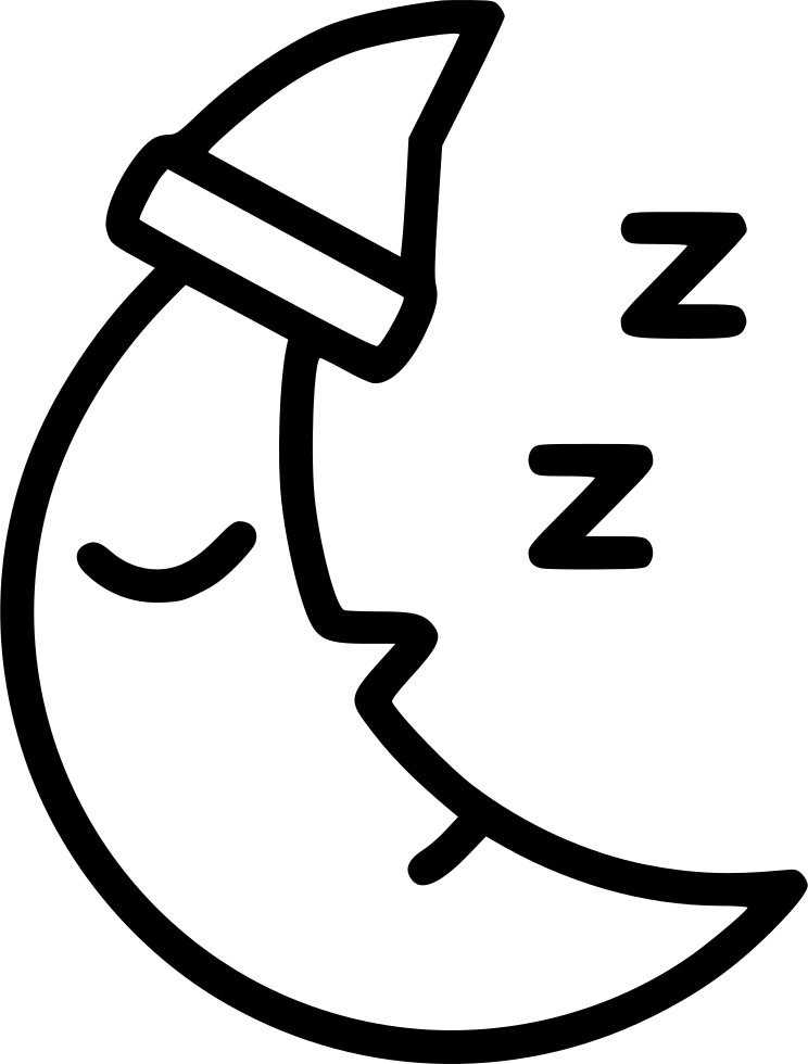 Night Sleepy Time Moon Comments - Night (744x980), Png Download