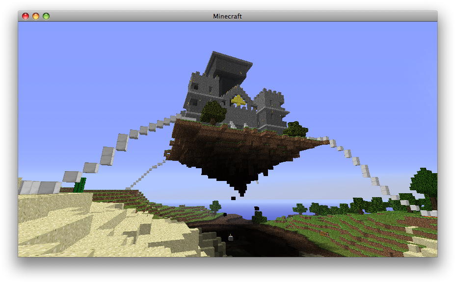 Floating Castle, What Else Can It Be Called - Minecraft Floating Island Chain (934x582), Png Download
