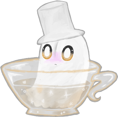 But While You're Here, Have A Cup Of Napstablook, Which - Video Game (500x500), Png Download