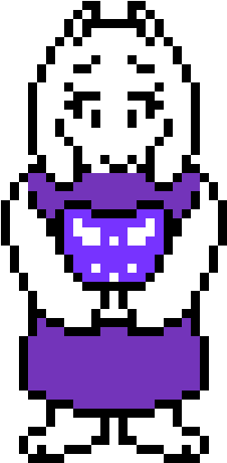 Undertale Pixel Art Toriel (270x530), Png Download