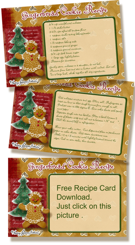 Free Gingerbread Man Cookie Recipe Card & Blank Recipe - Gingerbread Cookie Recipe Card (442x800), Png Download