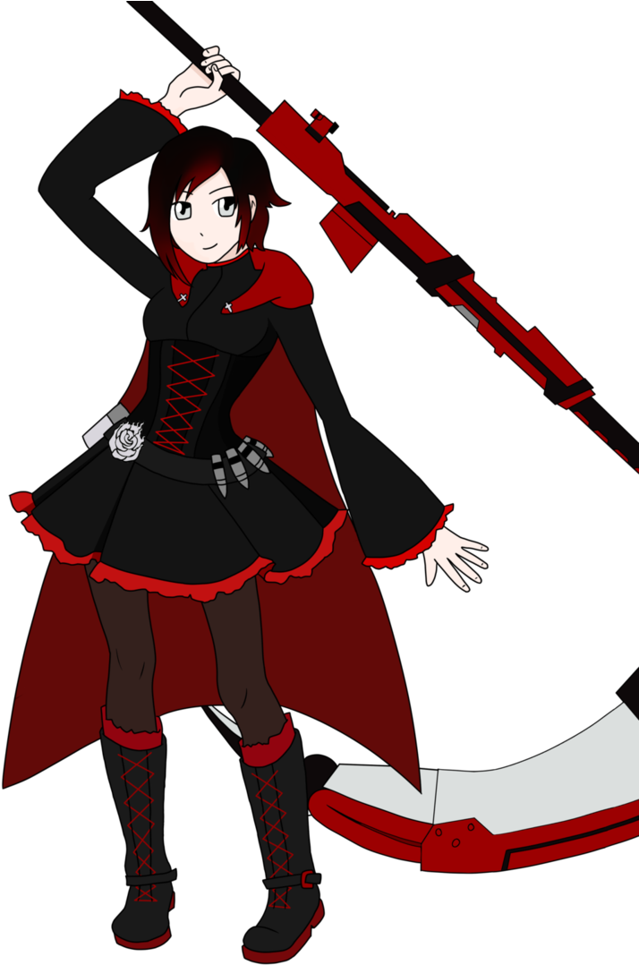 Ruby Rose From Rwby - Anime (733x1090), Png Download