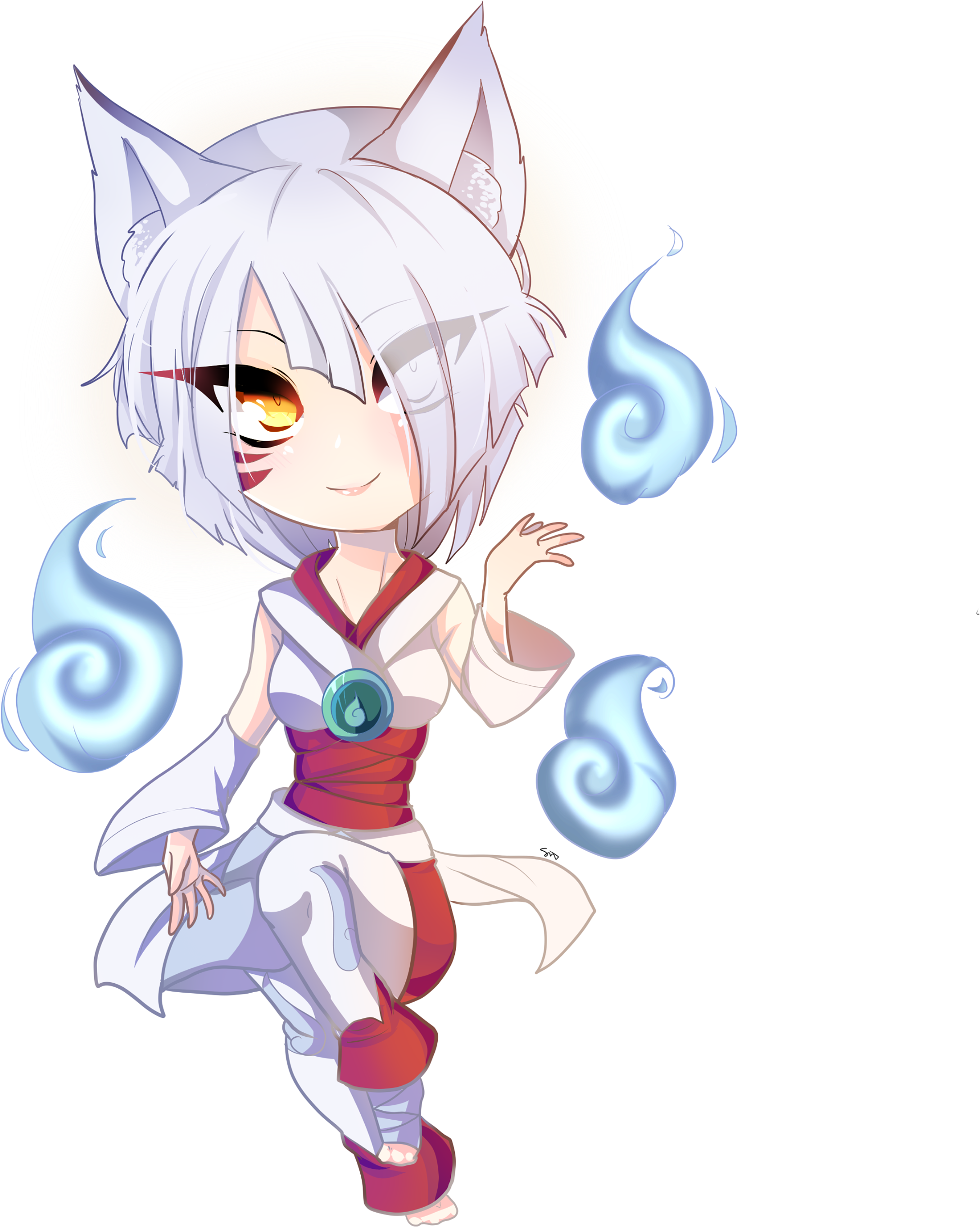 My Friend Shir Drew Chibi Ninetails (2800x2800), Png Download