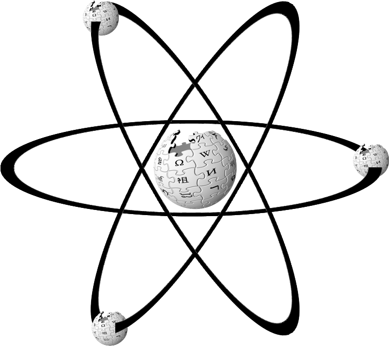 Wikipedia Logo Atom - Proton Png (758x740), Png Download