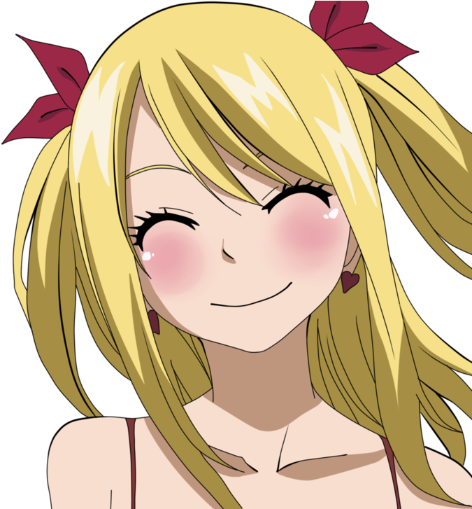 Fairy Tail Download Transparent Png Image - Lucy Fairy Tail Smile (1100x726), Png Download