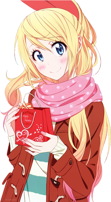 Kirisaki Chitoge Garotos Anime, Anjos, Garotas, Desenhos, - Chitoge Kirisaki Winter (500x700), Png Download