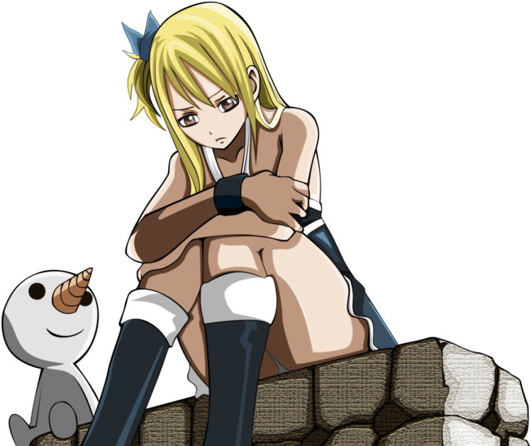 Lucy Heartfilia Sad Png (900x675), Png Download