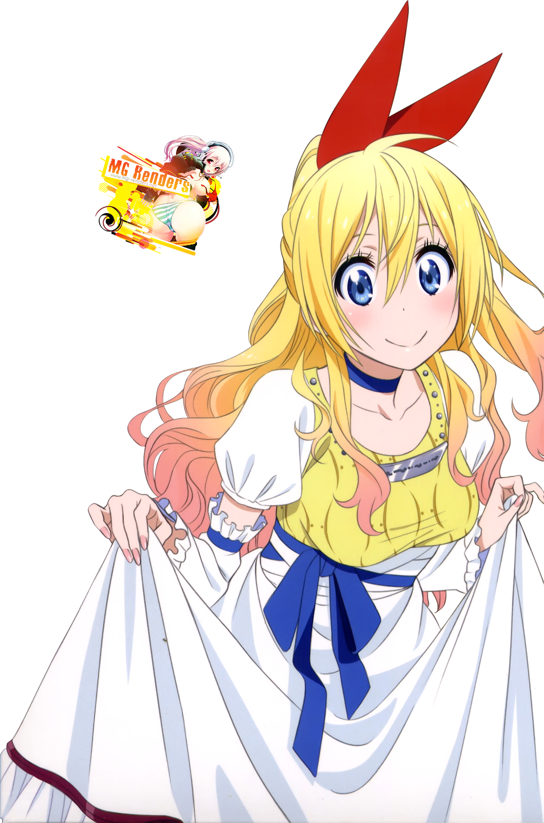 Nisekoi Chitoge Render Read High Quality Scans Of Nisekoi - Nisekoi Onodera Và Chitoge (1059x1600), Png Download