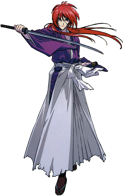 Kenshin Himura Rurouni Kenshin - Rurouni Kenshin Character Design (425x675), Png Download