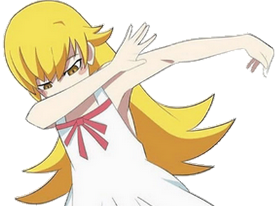 Sticker Kikoojap Kj Manga Anime Shinobu Oshino Kiss - Shinobu Dabbing (400x300), Png Download