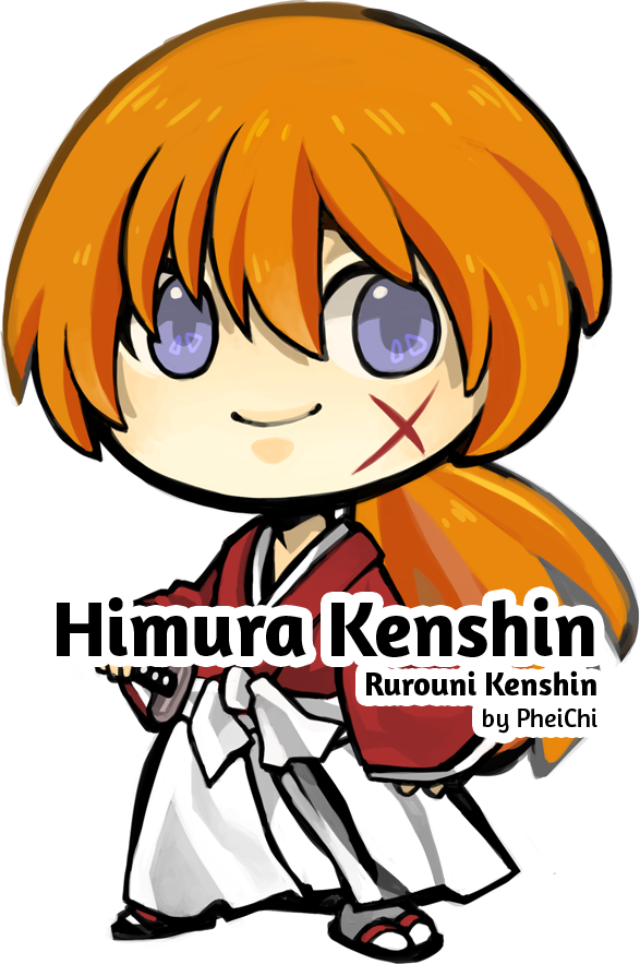 Rurouni Kenshin - Cartoon (587x883), Png Download