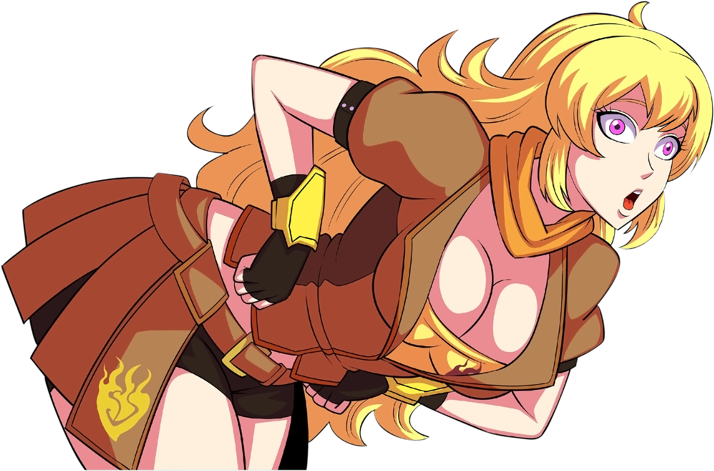 Yang Xiao Long Jaune Arc Cartoon Mammal Fictional Character - Yang Xiao Long Hypnosis (2304x1515), Png Download