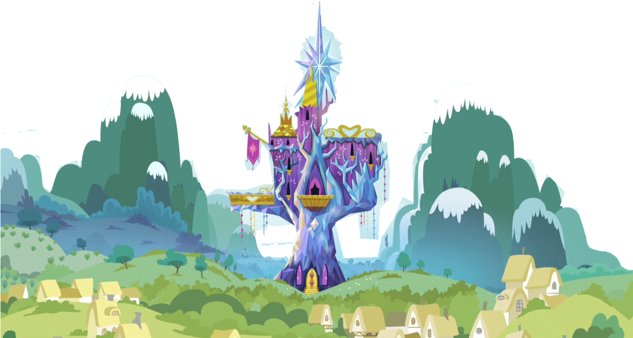 Friendship Rainbow Kingdom Castle Eg2 - My Little Pony, 4 In A Box Jigsaw Puzzles (1280x714), Png Download