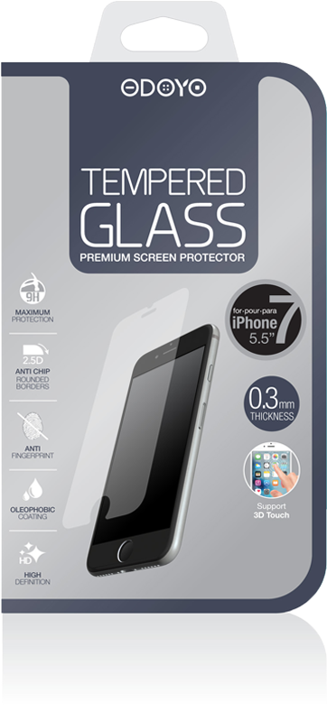 3mm Tempered Glass For Iphone 7, Iphone 7 - Odoyo Glass Screen Protector For Iphone 8 (1000x1000), Png Download