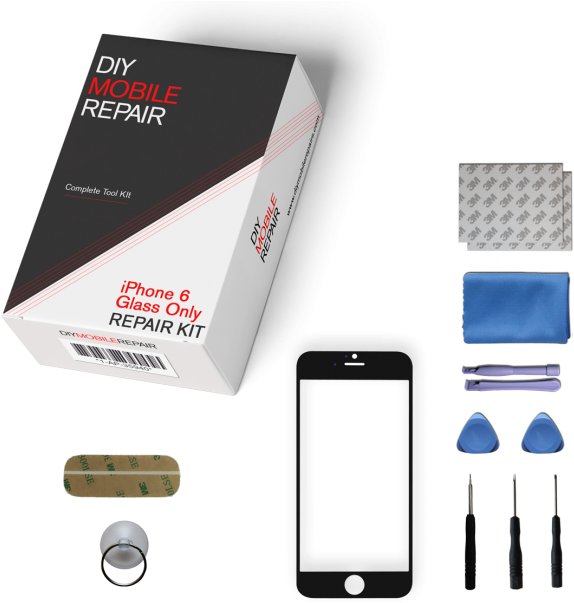 Iphone 6 Glass Screen Replacement Repair Kit - Iphone 6 (650x650), Png Download