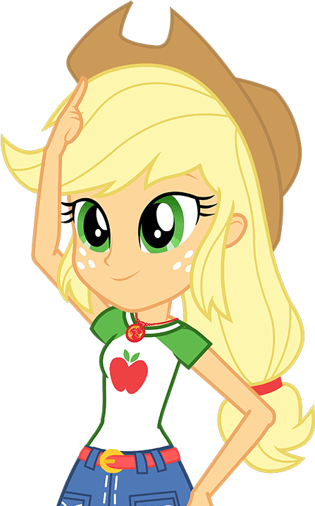 Applejack Cropped - My Little Pony Equestria Girls Applejack (617x728), Png Download