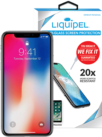 Liquid Glass Screen Protection Protects Your Devices - Pelican Iphone X Protector Case - Black & Grey (506x513), Png Download