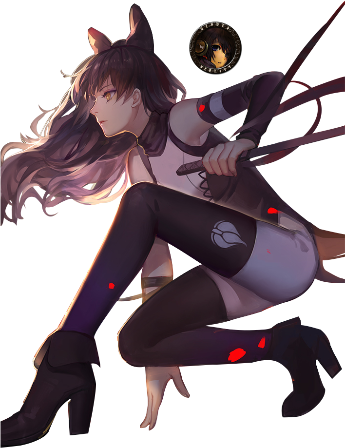 Render By Kqereda - Anime Rwby Blake (707x1000), Png Download