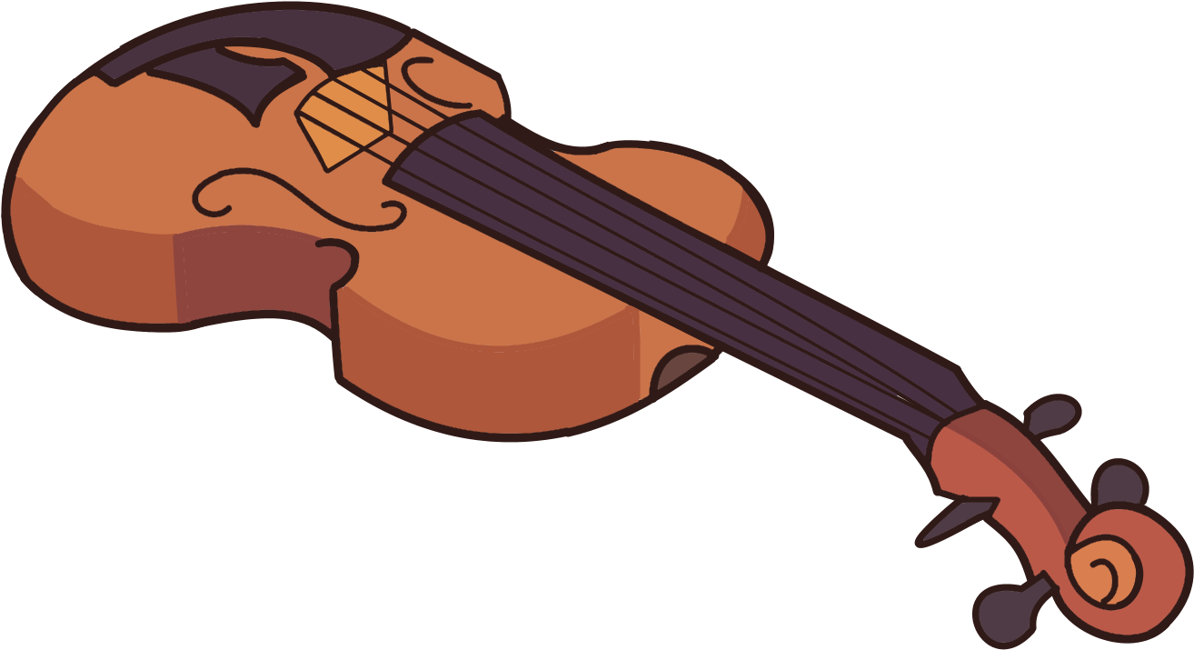 Violin Clipart Brown Objects - Violin (1620x1014), Png Download