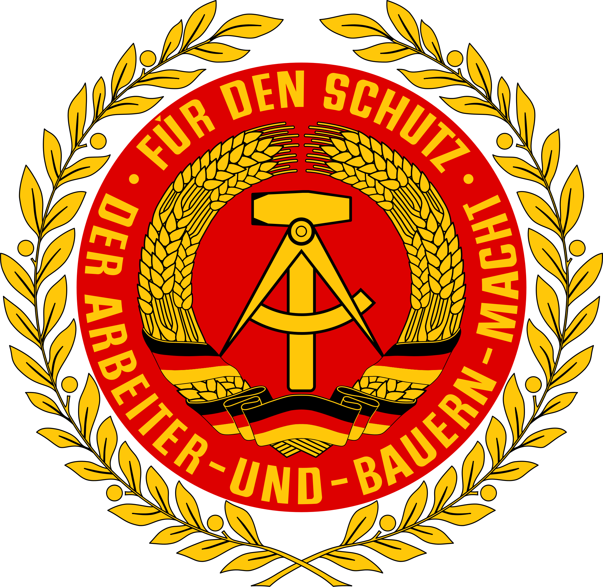 The Official Emblem Of The East German National Volksarmee - East German Coat Of Arms (616x600), Png Download